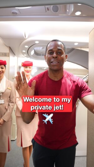 Andi Peters Instagram - Come fly with me on my Private Jet…sort of! Thanks to my amazing crew who enjoy giving next level service wherever they are. #privatejet #premiumeconomy #moustache #A380 #emirates