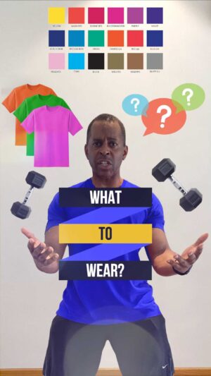 Andi Peters Instagram - What to wear? Gym attire. 
Bright colour = good mood/strong!