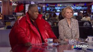 André Leon Talley Instagram - “No civilized country can accept or allow what we saw Wednesday with the violent assault on the U.S. Capitol.  This was (indeed) a sin against history.”
Peggy Noonan-  You so brilliantly penned in the @wsj what 70 million people who voted BIDEN-HARRIS, are thinking IN YOUR COLUMN TODAY: “Bring the Insurrectionists to Justice!” You are as clear as a flawless stone; you are the  Marie de Rabutin Chantal , Marquise de Sevigne of our century. Your intellectual, philosophical inspires awe. Sails on the high waves of true conservative thinking. Thank you wondrous Peggy!
📸// here on @arimelber @msnbc together #ChiffonTrenches #WSJ #Peggynoonan #bidenharris2020 #godblessamerica