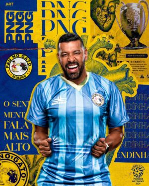 André Santos Instagram - 27x FAVELA! 

Já confirmado na estreia, já mergulhado no que é o clube, emocionado por ser um esperança de uma comunidade de mais de 40 mil pessoas. Diz que tremeu a alma vendo nossos vídeos, vai subir no alambrado se fizer gol. 
Terão que reforçar a estrutura na Super Copa Pioneer. 

Começou em Santa Catarina, campeão nos dois maiores clubes de massa deste país, fez gol na Premier League! Sem perder brilho de apaixonados na Turquia, um dos raros a vestir a amarelinha. 
Jogou com Neymar, recebeu assistência de Ronaldo, foi parceiro de Van Persie. A alma dele é do povo. 

Lateral e meia, mas, principalmente, um craque profissional refinado em talento. 
Mais do que aos Santos, abençoado por Deus. 

No dia 27, o novo camisa 27! 
Agora ele é Gato! 

Bem-vindo, @andre_santos27 

Coordenação geral de marketing: @drc_dom 
Direção de arte: @art.cmpy 
Apoio comercial: @aguiadeouroautoescola 
Apoio em patrimônio: @useuniex