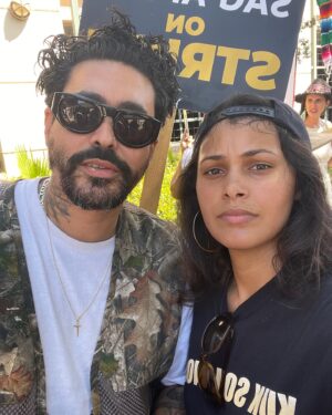 Andrea Cortés Instagram - Today was BEAUTIFUL. Sooooo many of us showed out on the line today. I’ve been blessed to meet some wonderful souls through this industry. We are out here striking not just for ourselves, but for those we hope to pull up the ladder with us. 

#sagaftrastrong #wgastrong #unionstrong #onstrike #boricua #latinasactingup #latina #latino