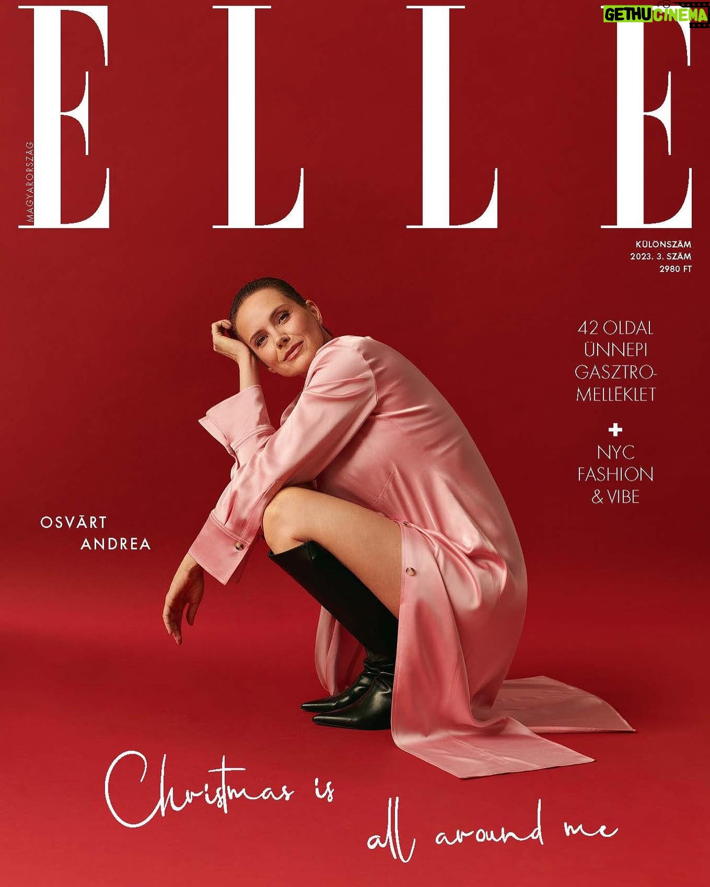 Andrea Osvárt - 1.2K Likes - @ellehungary, thank you and your team for having me in your #xmas issue ❤️ I love prepping for #Christmas! 🎄💫✨ Love is all around us!