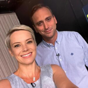 Andrea Osvárt Instagram - On a TV show this morning with the Mayor of Budapest District II. @orsigergely2. For two years, we’ve been working on the Municipality’s Revitalization Program, focusing on Margaret Boulevard and its neighborhood called Margit-negyed (Margaret Quarter)💕. Follow @margitnegyed for updates ☺️ #margitnegyed #margaretquarter