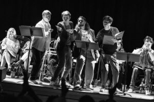 Andrew Barth Feldman Instagram - it’s been almost a month since 13: in Concert, which was one of the most joyful, meaningful, nostalgic nights of theatre i’ve gotten to be part of in a long time. there is nothing better than getting a bunch of smart, kind, generous people in a room/literal school and just saying “PLAY!” my mom would have loved it so much, and in fact i really feel like she did. thank you so much to everyone who came out and everyone who was a part of it! 

and the biggest thank you to @lwacademy for everything. please support the Barbra Barth Feldman Performing Arts Center. it is a special space, and we all, indeed, have a little more homework to do!
(BTS photos by @gcope.nyc
show photos by @rebeccajmichelson )