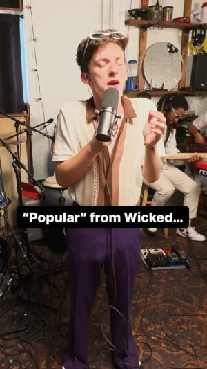 Andrew Barth Feldman Instagram - Petition to cast @andrewbfeldman_ as Glinda @wicked_musical 

“Popular” from Wicked, but funk 
a Third Reprise jam ft. Andrew Barth Feldman

MUSICIANS:
Lead Vocal: @andrewbfeldman_ 
Arrangement, Music Direction, Piano: @drudin25 
Guitar: @franklinplaysguitar 
Drums: @skylerfortgang.music 
Percussion: @mariana_drums 
Bass: @jonbiliah 
Tambourine: @helenjshen 

VIDEO:
Shot by @absidell 
Edited by @drudin25 and @_w_h_y_s_ 

AUDIO:
Recording Engineer: @_w_h_y_s_ 
Mixed by @_w_h_y_s_ 

Recorded LIVE at @dinerstudios place

#wicked #andrewbarthfeldman #musicaltheatre #broadway #cover #funk #yachtrock #thirdreprise