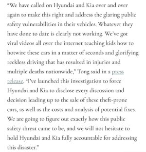 Andrew Callaghan Instagram - BREHH 😂😂 the State of Connecticut just announced they are suing the Kia and Hyundai Corporation after the doc dropped and the state House of Representatives are passing bipartisan legislation to force to reimburse anyone who had their shit stolen