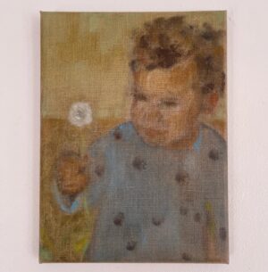 Andrew J. West Instagram - Thrilled to have a couple of paintings in an upcoming group show at the wonderful @laluzdejesus gallery in LA. 
Everything But The Kitchen Sink opens July 16th @laluzdejesus. 

Girl with a dandelion, 2022
Oil on linen
9”x12”

#ebtks2022 #oilpainting #oilonlinen #painting #figurativeart #figurativepainting #figurative #laluzdejesusgallery