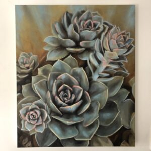 Andrew J. West Instagram - CA Succulents 20x24in. #oiloncanvas #oilpainting #covid19pastime