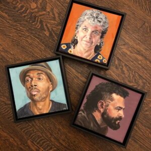 Andrew J. West Instagram - A few tiny portraits I painted recently that seem to have avoided the maybe-it’s-not-done-yet pile. #oilportrait #oilpainting #20cmx20cm