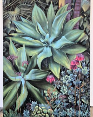 Andrew J. West Instagram - Kenmore Ave. 30”x40”. ‘Finished,’ although as long as it’s hanging around the house it’s probably susceptible to more poking and prodding. #oilpainting #oiloncanvas #agave #desertplants