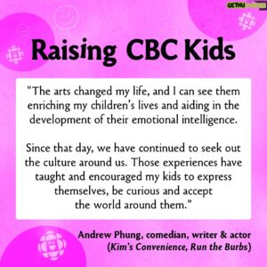 Andrew Phung Instagram - The July edition of the Raising CBC Kids newsletter will be going out on Friday, July 19 and we are so excited to reveal this month’s contributor: Andrew Phung! You may know him from his roles on Kim’s Convenience and Run the Burbs, but this Canadian funny-man is also a dad. Subscribe at the link in bio to read his piece about discovering improv, exposing his children to the arts and the impact it’s had on them. 

Raising CBC Kids is a newsletter for parents, from parents. Every month, we bring you a new parenting perspective and the best of CBC Kids. #RaisingCBCKids #Newsletter #Parenting #AndrewPhung