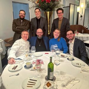 Andrew Rea Instagram - It was thrilling enough to celebrate 8 years of Babish with my wonderful friends/coworkers at @restaurantdaniel, but nothing could’ve prepared me for meeting the man himself. Thank you all so much for the dizzying and surreal life that Babish has given me and the five wonderful people that it now employs. We’ve got some big things cooking for 2024.

Course 1: Foie Gras Terrine
Course 2: Pimentón Paccheri Pasta
Course 3: Red Wine Braised Duck