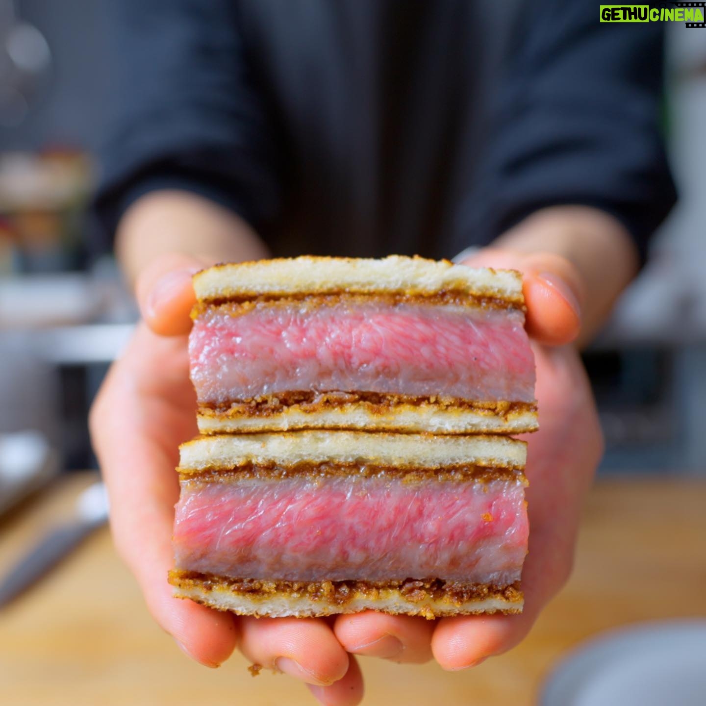 Andrew Rea - 9.8K Likes - A5 Wagyu Sandwich by @alvin.zhou, inspired by Final Fantasy XV. Need I say more? Watch now, link in the tree!