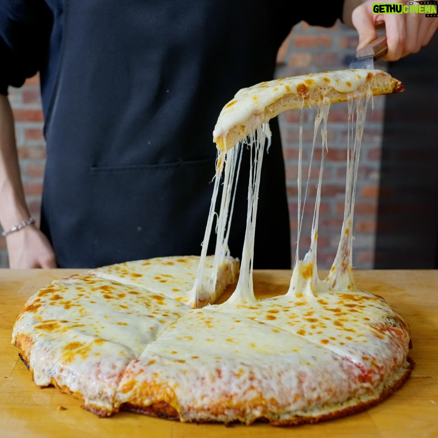 Andrew Rea - 6.6K Likes - The cheese pull of dreams. On today’s Anything with Alvin, @alvin.zhou makes pizza al trancio. It’s a good reminder that sometimes a cheese pizza is all you need. Link in the tree 🍕