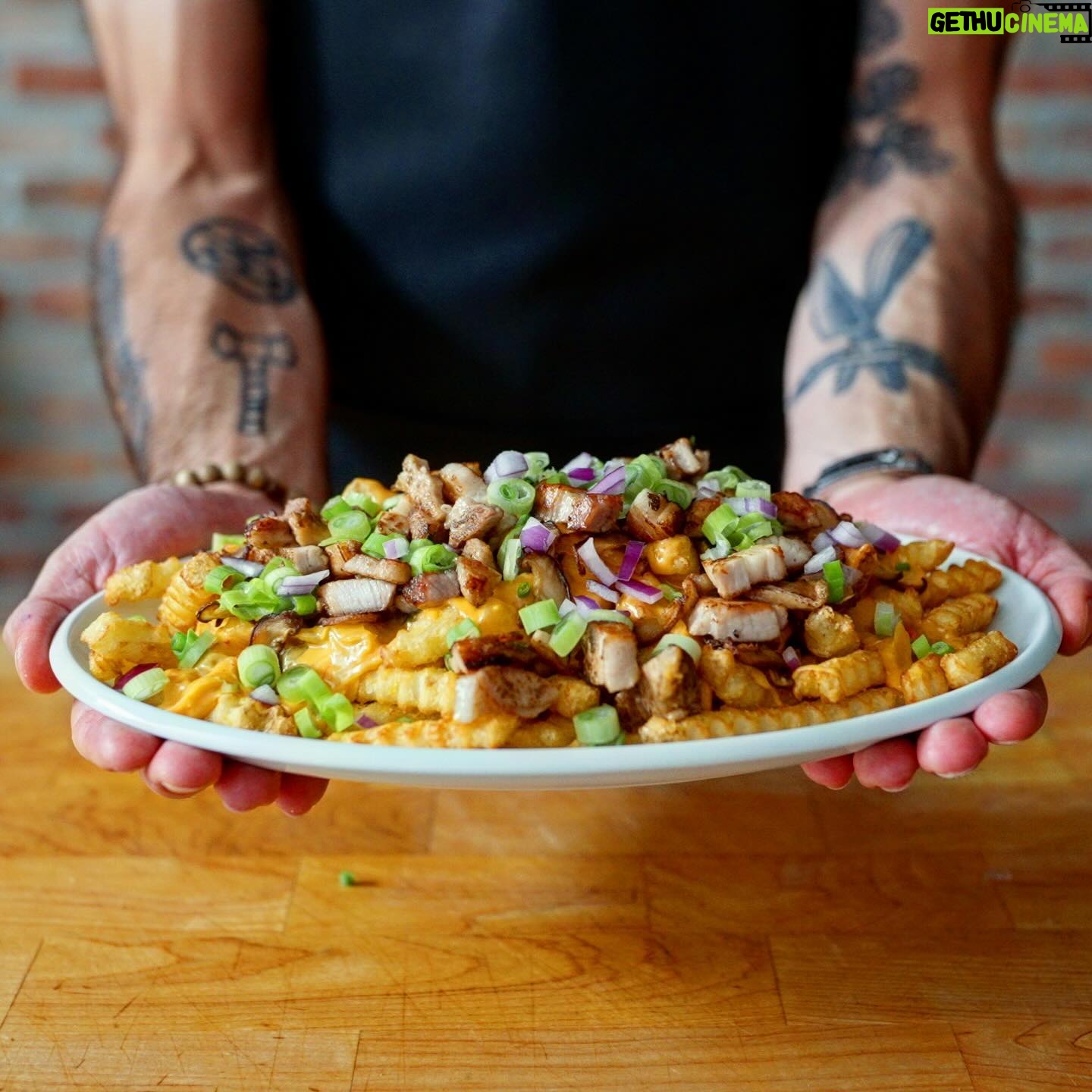 Andrew Rea - 6K Likes - On this episode of What the Fridge, we’re making good use of kimchi, pork belly, cheese sauce, and french fries. Can you guess how? I guess it’s pretty obvious actually - kimcheese fries are live now, link in tree!