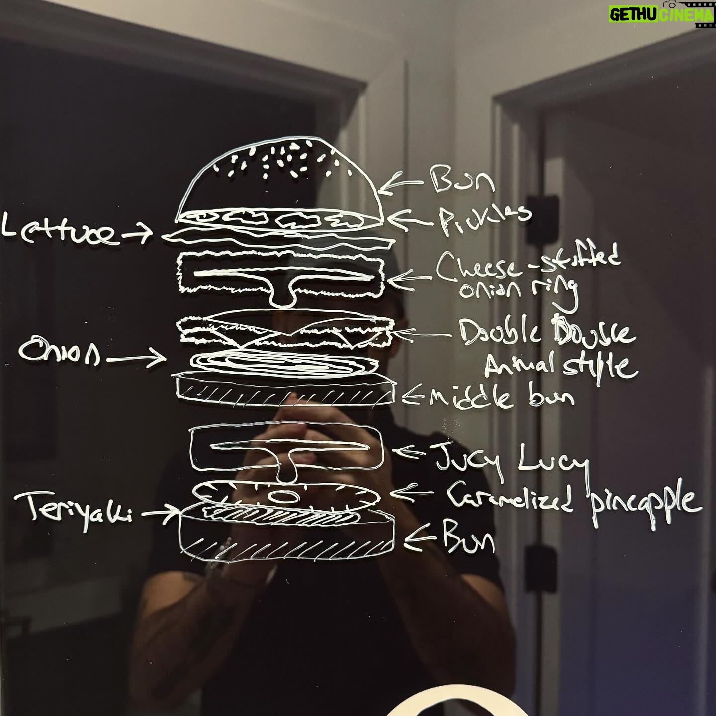 Andrew Rea - 13.2K Likes - Binging is back baby!! To celebrate, I proudly present the Every Burger. Inspired by the brain-melded creation of Rick and Jerry in the new season of @rickandmorty, it’s 8 different styles of burgers in one: a dry-aged, Hawaiian, jucy lucy, bacon, Cuban frita, animal-style, good-morning burger on a potato-brioche bun. Live now, link in tree!