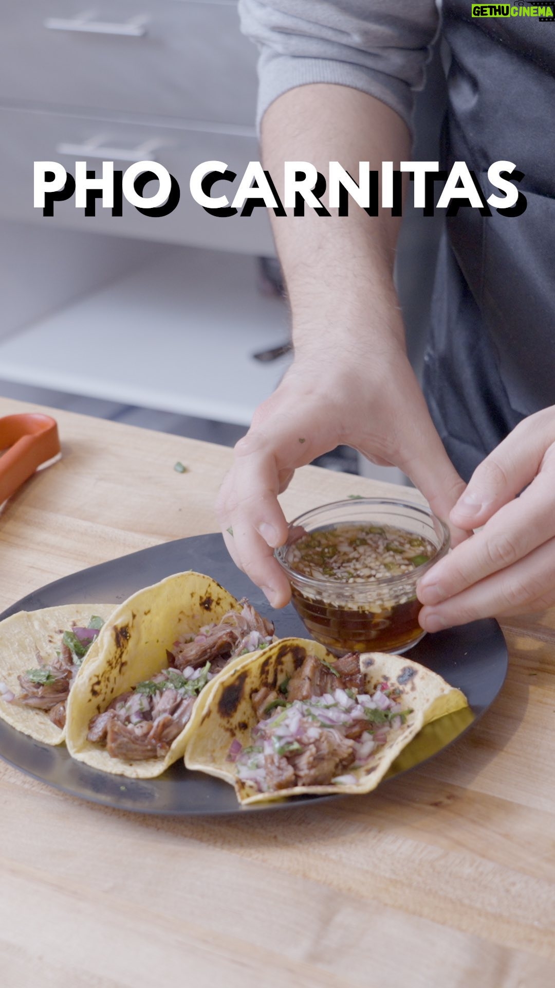 Andrew Rea - 8.4K Likes - Pho Carnitas. Good for a crowd, don’t skip the sauce. Nước chấm is essential
Recipe on babi.sh