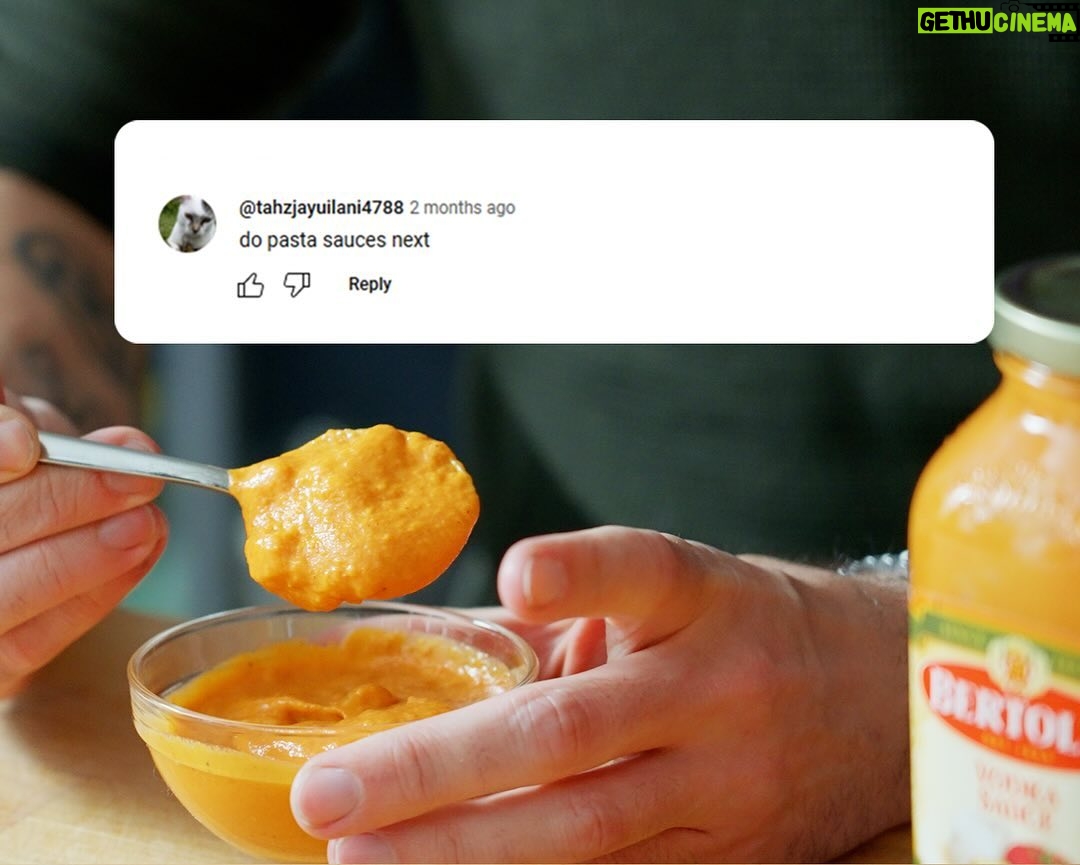 Andrew Rea - 15.1K Likes - Ask and you shall receive 🍝. What should I rank next? Link to watch pasta sauces in bio!