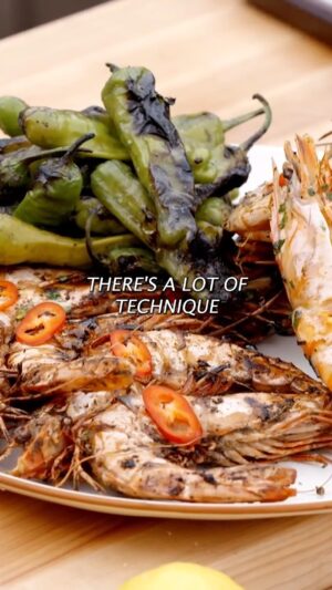 Andrew Zimmern Instagram - When it comes to grilling shrimp, bigger is always better. 🍤 Jumbo shrimp take more time to cook through, allowing them to stay in contact with the heat long enough to develop a char. 

For the juiciest shrimp, grill them with the shell on. The shell imparts a distinct flavor to the shrimp and acts as a heat buffer, helping to prevent overcooking.

Click the link in my bio to see my two favorite shrimp seasoning blends and for more grilling recipes.