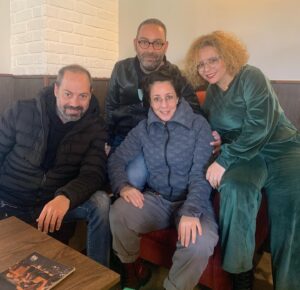 Andri Theodotou Instagram - Συνάντηση κορυφής !!! Brainstorming for Hollywoods next project!!! Αγαπώ μας !! @geo_avraam @c.pats @evamichaelidou @milkandrose_shortfilm #stars #director #writer #actress #picoftheday #photo #friends #movie #brainstorm #instagram #instagood #instadaily #project #cute #lovemyjob #cyprus #2023 #cold #nicosia #beautiful