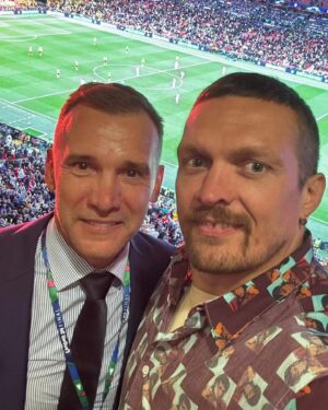 Andriy Shevchenko Instagram - Watched the Champions League final in good company. @usykaa @jordan.shev