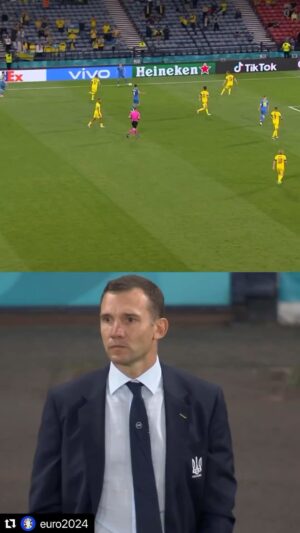 Andriy Shevchenko Instagram - Great memory from Summer 2021! 🇺🇦 Big Thank You to the Team and Fans for the support. Glory to Ukraine! @euro2024