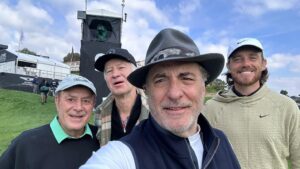 Andy García Instagram - Great time with these greats at the Genisis  Pro Am Golf Tournament. Al Michaels, John McEnroe and Tommy Fleetwood .