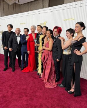 Andy Le Instagram - OSCARS 2023 🏆- EVERYTHING EVERYWHERE ALL AT ONCE SWEEPS THE OSCARS @theacademy🙏MAKING HISTORY.. STILL IDK HOW WE SERIOUSLY GOT HERE FIGHTING WITH TROPHIES STICKIN OUT OF OUR BUTTS 🤯🤯🤯Still trying to process such a surreal night!!!! We’re just so grateful to be apart of this moment in history!! 🙏 Huge Shoutout to #TheDaniels And @a24 for believing in this group of Kung Fu misfits @martialclubofficial and letting us join the EEAAO Family on this wild ride! 

When we were shooting this film a few years ago, we were watching the Oscars with @michelleyeoh_official … We really manifested it.. and We’re so grateful to share that moment together and now living it with our friends and family🙏

When we first read the script of this weird movie, we thought maybe it grow a cult following but didn’t think it would win any awards.. BOY WERE WE WRONG!! 

We 💜 our EEAAO Family, a bunch of weirdos who got together to make a film purely for the passion and because we believed in it.  Now we’re here and the best part is we get to share it with our friends and family. 

THIS IS A WIN FOR ALL OF US!!! 

#everythingeverywhereallatonce #EEAAO #a24 #martialclub #michelleyeoh #kehuyquan #jamieleecurtis #stephaniehsu #harryshumjr #jennyslate #jameshong #oscars #oscars2023
