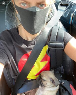 Andy Muschietti Instagram - Fury road to the grocery store. Featuring @barbaramus and chancho