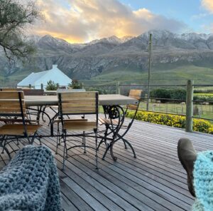 Anel Alexander Instagram - One of my favourite mountains in the world viewed from one of my favourite stoeps in the world at one of my favourite places in the world… and I got to see it covered in SNOW! @swartbergmanor #swartberge #roadtrip #beautifulsouthafrica