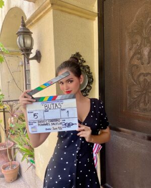 Angela Morena Instagram - Filming! #Butas directed by: @dadolumibao 

Make up: @regzgel 
Stylist: @styledbyashley_est2010