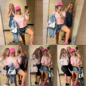 Angelique Kenney Instagram - When #girlswillbegirls 💋#nobotox and #nofilter is needed!

@barbiethemovie and #birthday party (not mine) with some of the #girls …
#socal #nightout with the life of the party!!

#checkout my #casualcosplay in #neonpink and the fun silly #bathroomselfies … yeah it was a silly #hibarbie all night type of situation laughs 🎀💓☺️ 

I was even called #skipper 😜 #IYKYK

I loved that so many ladies of all ages and horizons - and some #Ken too! - were all dressed up for the film screening and had their own twist on how a modern Barbie would be. 
A lot of times if I don’t participate in a #redcarpet event, I will still casually #cosplay and run with it. 
#carpediem #lifeisshort better enjoy the ride!! 😘 💋 

#commonbarbieletsgoparty ! #Barbie #sneakers #legs #selfie #blondie #fit #french #neon #pink #CaliforniaBarbie