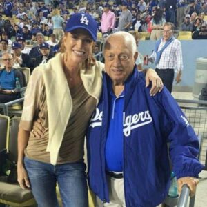 Angie Everhart Instagram - Thank you @tommylasorda2 for all the great memories!! #Dodgerheaven #dodgersbaseball  #rip