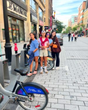 Anita Corsini Instagram - Montreal you’re 💯Great food (please try Schwartz’s you won’t be disappointed unless you don’t eat meat then maybe don’t go there) 🏆 Beautiful flowers literally everywhere including freaking DISCO BALLS in the garden - yes please and thank you 🪩Dance parties in the park🕺🏻💃🏻 Bike rides and beautiful architecture 🚲⛪️ Over 16k steps ♥️… I just can’t get enough. And this family of mine, well, I adore them with all that I am!! ♥️ Now off to watch the hockey finals and pretend like I know what’s going on 😆 Until next time 🇨🇦

#corsinistakecanada #partyof5 #summer #vacation