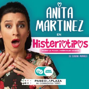 Anita Martínez Instagram - @anitamartinezteatro presenta #Histeriotipos #Estreno Miércoles 19/7 20:30hs

Llega al Paseo La Plaza el unipersonal en el que recorre los diferentes tipos de hombre con los que se puede encontrar una mujer en el mundo de las citas.

#PaseoLaPlaza ponete en #ModoTeatro🎭