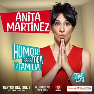 Anita Martínez Instagram - Se vieneeeee 28/12 @marcelotinelli @ezequielcorbo @laflia a reírse con TODA LA FAMILIA!!!
VAMOS Carlos PaZ!!