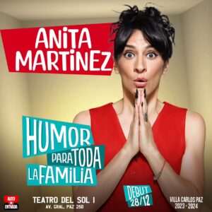Anita Martínez Instagram - La felicidad que tengo! Un sueño cumplido!
Quiero contarles que desde el 28 de diciembre en @villacarlospazoficial en el hermoso TEATRO DEL SOL Producida por el gran @marcelotinelli y el genial @ezequielcorbo y @lafliaok
Estaré con Anita Martinez humor para todos la familia!!
Vengan a divertirse y a reírse y a compartir un momento agradable 
Ahí estaré con el amor de siempre 
Gracias Gracias 
Siempre!!
