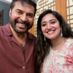 Anjana Jayaprakash Instagram - Mammookka and 🍅 face.
Also known as Turbo Jose and Indulekha 😁❤️