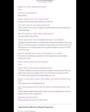 Anjli Mohindra Instagram - Thank you @stylistmagazine for these 3am-nightcap-esque questions. 🥃🌚✨