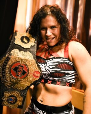 Ann Khozine Instagram - 2 successful title defenses at @ironheartpro @ @timebombpro this weekend! ⭐️ 🙌🏼 Where do you want to see me defend the JCW world title next? ⬇️