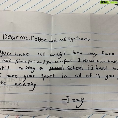 Ann Shoket - 66 Likes - While I’m out here evangelizing about the power of #togetherness and #checkingin on your people, my 9-year-old daughter is putting it into action!! 🥹🥹 she wrote this note to her principals just to let them know that she sees their hard work and appreciates them! ❤️ brb, have to go ping my people rn. Who will you check in with today? ✅✅✅