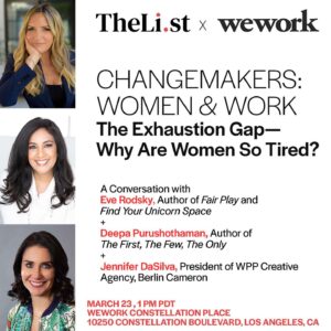 Ann Shoket Instagram - 🚨Why are women so TIRED?🚨 Join me in LA for the first session in the @theli_st and @wework partnership—in person!! @everodsky and @deepa.puru will talk about exhaustion and trauma—at home and at work—and what we can do about it. @jenbdasilva and @berlincameron will reveal research that will 🤯🤯. I’ll be there moderating—see you there, Los Angeles ✊❤️ rsvp link in bio.