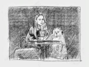 Anna Apter Instagram - Faire des croquis dans mon lit, puis avoir une équipe géniale qui me permet de leur donner vie, ailleurs que dans mon lit. Swipe à droite, ou à gauche, je sais jamais, quand le pouce va vers la gauche on est d’accord que ça swipe vers la droite ? 
@kyankhojandi 
@arnaudchautard 
@canalplus 
@olbekmartel 
@josselinbillot_dop 
@bystephanievarela