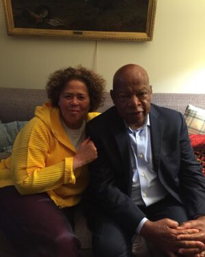 Anna Deavere Smith Instagram - I am beginning to celebrate Black History Month with this memory: Me and John Lewis, who I interviewed and then portrayed in my play and film LET ME DOWN EASY.