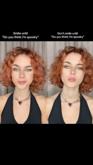 Anna Dvořáková Instagram - Which one do you find scarier?? 🫣
#spooky #doyouthinkimspooky #redhair