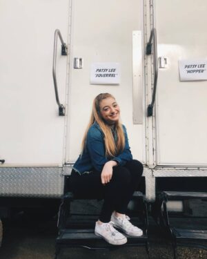 Anna Harr Instagram - I'm just a Squirrel trying to get a pic in front of my trailer...without being photobombed by Matt , aka Hopper :/