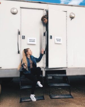 Anna Harr Instagram - I'm just a Squirrel trying to get a pic in front of my trailer...without being photobombed by Matt , aka Hopper :/