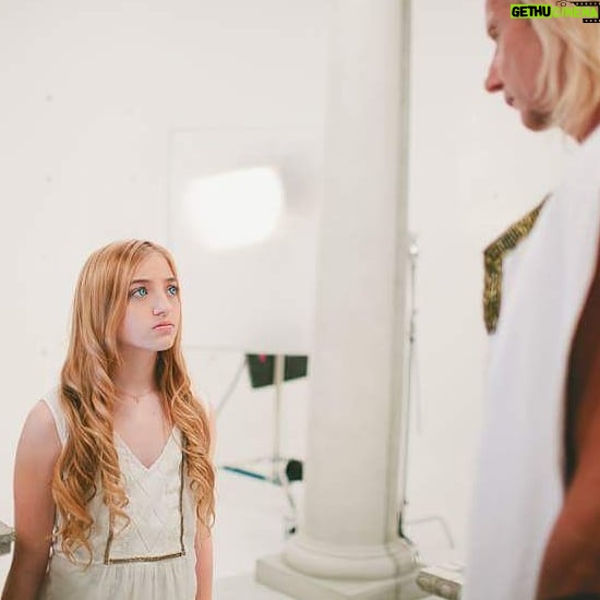 Anna Harr - 2.1K Likes - On set with @officialmatthiashues , he makes everyone look tiny! :)