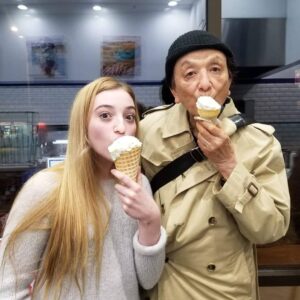 Anna Harr Instagram - Ice cream after a long day of filming with the legendary  #JamesHong ( #bladerunner #bigtroubleinlittlechina #kungfupanda ) and over 500 more credits.
