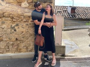 Anna Maiche Instagram - Just busy bouncin between both our families in France and being in love and stuff 🩷🩷🩷